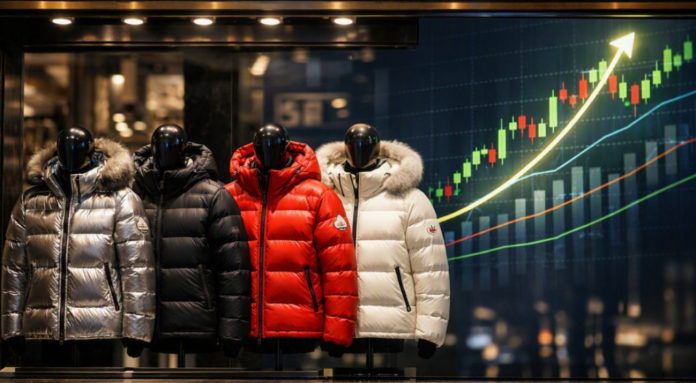 piumini con grafico di borsa
