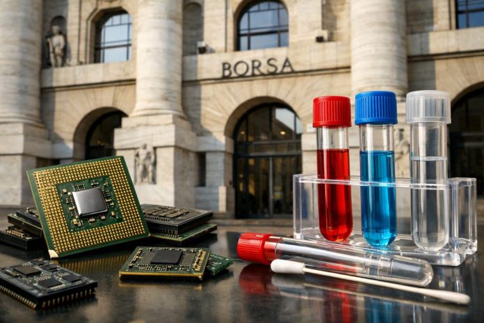 composizione Borsa Italiana facciata borsa di Milano