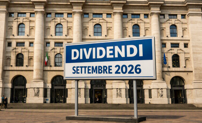 dividendi settembre 2026 facciata della borsa di Milano