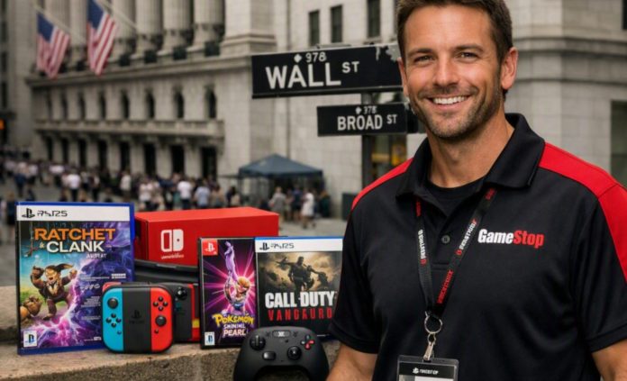 Wall Street e videogiochi con commesso GameStop