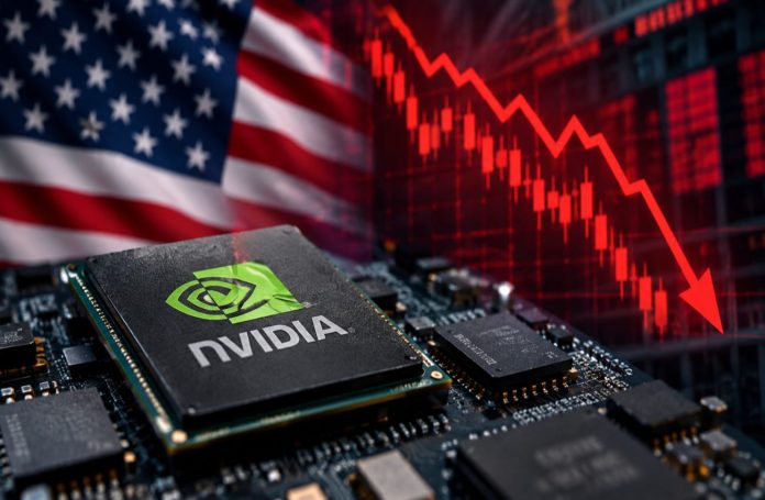 chip Nvidia e grafico a candele