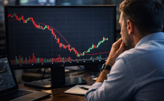 trader che analizza un rimbalzo