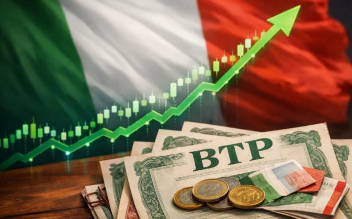 salita rendimenti BTP italiani e bandiera