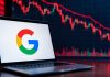 Perchè le azioni Alphabet sono crollate? Così l’AI castiga Google mercato ribassista e logo Google (AI)