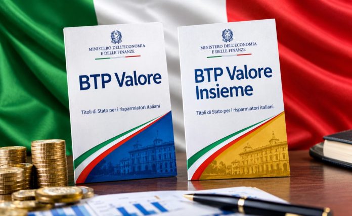 confronto btp valore fogli con BTP Valore e bandiera Italia