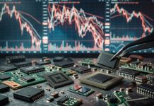 Azioni STM e Technoprobe crollano subito: effetto Asia su Borsa Italiana memorie chip e grafico di sell