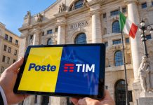 tablet e facciata borsa di Milano