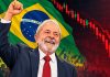 L’ETF iShares MSCI Brazil crolla: effetto vittoria Lula in Brasile bandiera Brasile e ritratto di Lula